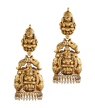 gold designer earrings